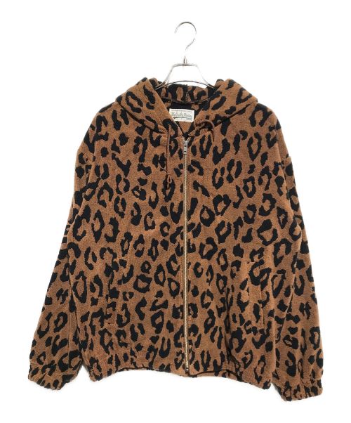 WACKO MARIA（ワコマリア）WACKO MARIA (ワコマリア) LEOPARD ZIP HOODED JACKET ブラウン サイズ:Mの古着・服飾アイテム