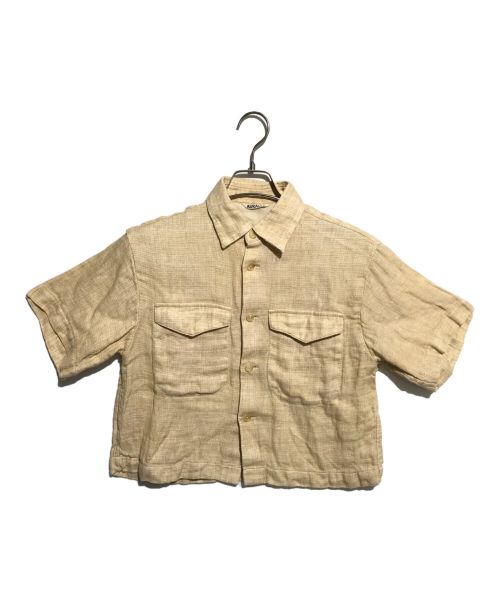 AURALEE（オーラリー）AURALEE (オーラリー) LINEN DOUBLE FACE HALF SLEEVED SHIRTS ベージュの古着・服飾アイテム