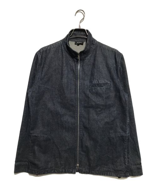 A.P.C.（アーペーセー）A.P.C. (アーペーセー) スタンドカラーデニムジャケット ブルー サイズ:1の古着・服飾アイテム