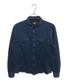 RRL（ダブルアールエル）の古着「ガーンジ パターンジャカードワークシャツ」｜ネイビー