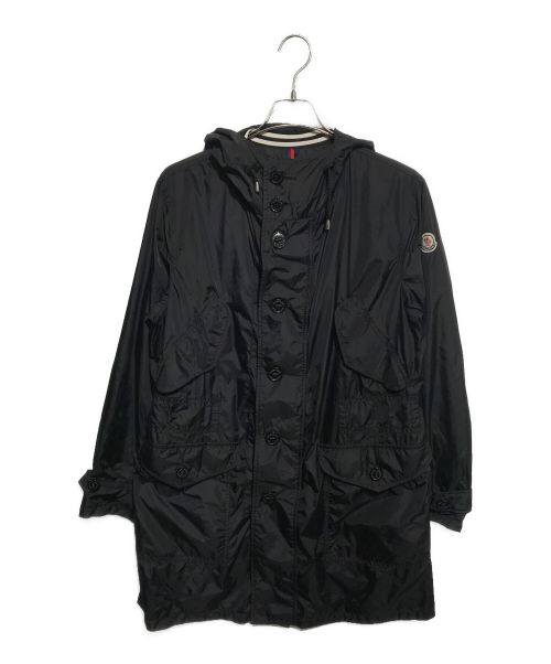 MONCLER（モンクレール）MONCLER (モンクレール) ナイロンフーデッドコート ブラック サイズ:2の古着・服飾アイテム