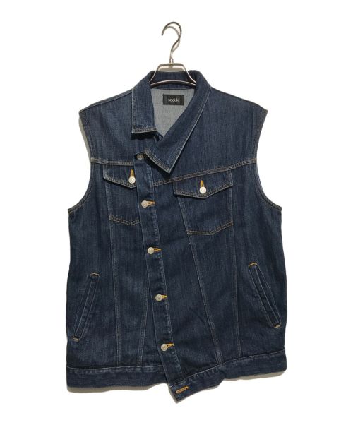 soduk（スドーク）soduk (スドーク) overlap denim vest ブルー サイズ:Fの古着・服飾アイテム