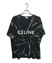 CELINE（セリーヌ）の古着「タイダイロゴプリントTシャツ」｜ブラック