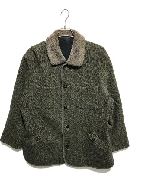 PAPAS（パパス）PAPAS (パパス) Harris Tweed (ハリスツイード) ウールハンティングジャケット ブラウン サイズ:Ｌの古着・服飾アイテム