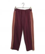 SASQUATCHfabrix.サスクワッチファブリックス）の古着「CLASSIC LACE TRACK PANTS」｜ボルドー