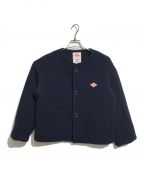 DANTONダントン）の古着「WOOL LIGHT PILE COLLARLESS JACKET」｜ネイビー