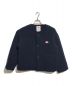 DANTON（ダントン）の古着「WOOL LIGHT PILE COLLARLESS JACKET」｜ネイビー