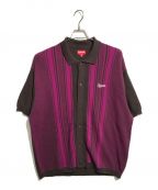 SUPREMEシュプリーム）の古着「Stripe Button Up Polo」｜ブラウン