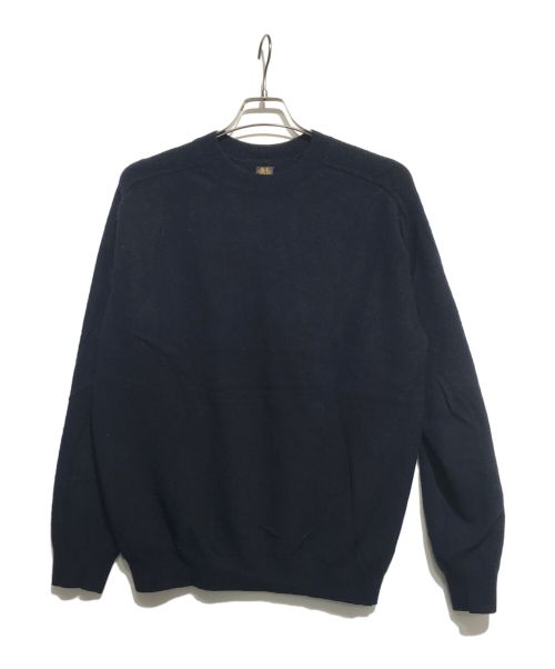 BATONER（バトナ―）BATONER (バトナ―) FLEECE WOOL CREW NECK KNIT ネイビー サイズ:3の古着・服飾アイテム