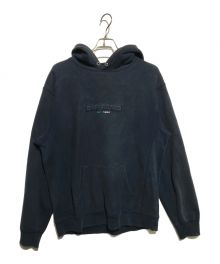 SUPREME（シュプリーム）の古着「Embossed Logo Hooded Sweatshirt/エンボスロゴフーデッドスウェットシャツ」｜ネイビー