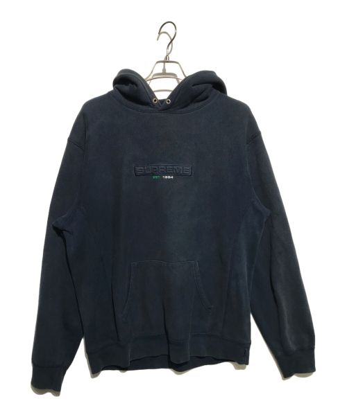 SUPREME（シュプリーム）SUPREME (シュプリーム) Embossed Logo Hooded Sweatshirt/エンボスロゴフーデッドスウェットシャツ ネイビー サイズ:XLの古着・服飾アイテム