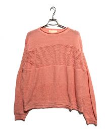 INNAT（インアット）の古着「OPENWORK PATTERN SWEATER/オープンワークパターンセーター」｜ピンク