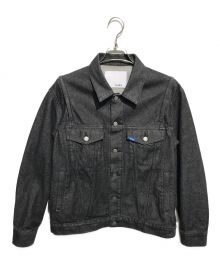 kudos（クードス）の古着「ZIP-OPEN SLIT DENIM JACKET」｜ブラック