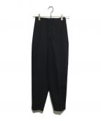 ENFOLDエンフォルド）の古着「CENTER-PRESS egg PANTS」｜ブラック