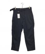 SOPHNET.ソフネット）の古着「WIDE BELTED BAGGY TUCK TAPERED PANTS」｜ネイビー