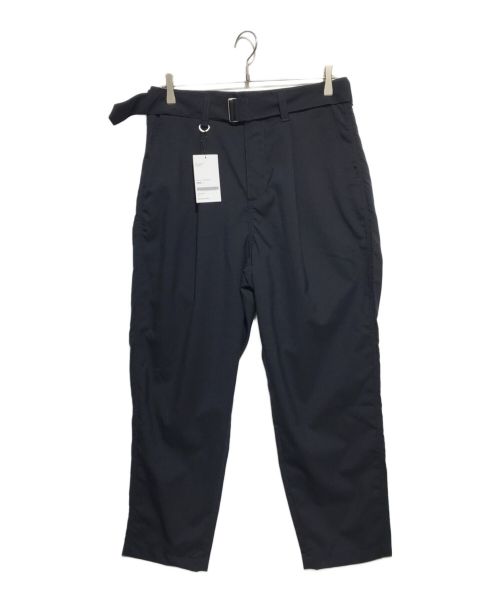 SOPHNET.（ソフネット）SOPHNET. (ソフネット) WIDE BELTED BAGGY TUCK TAPERED PANTS ネイビー サイズ:L 未使用品の古着・服飾アイテム