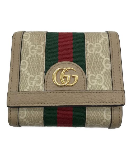 GUCCI（グッチ）GUCCI (グッチ) オフィディアGG カードケース ウォレット ベージュの古着・服飾アイテム