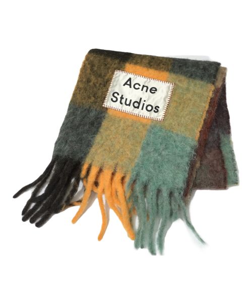 Acne studios（アクネ ストゥディオス）ACNE STUDIOS (アクネ ストゥディオス) モヘヤチェックスカーフ マルチカラーの古着・服飾アイテム