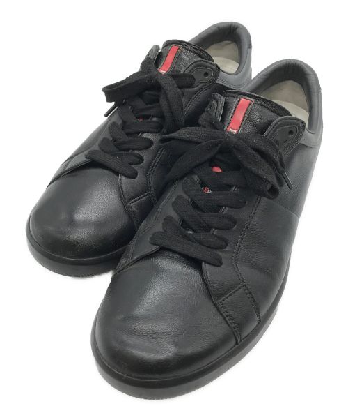 PRADA SPORTS（プラダスポーツ）PRADA SPORTS (プラダスポーツ) レザースニーカー ブラック サイズ:7の古着・服飾アイテム