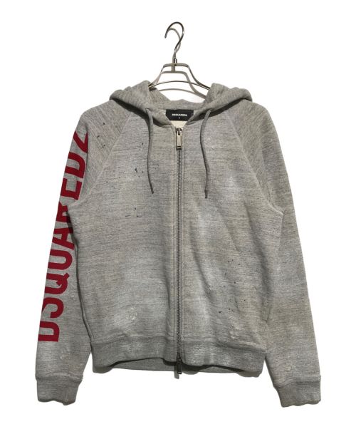 DSQUARED2（ディースクエアード）DSQUARED2 (ディースクエアード) ジップパーカー グレー サイズ:Sの古着・服飾アイテム