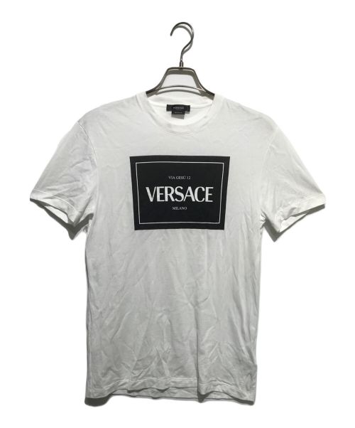 VERSACE（ヴェルサーチ）VERSACE (ヴェルサーチ) ボックスロゴTシャツ ホワイト サイズ:Sの古着・服飾アイテム