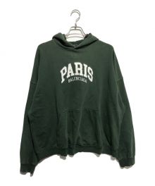 BALENCIAGA（バレンシアガ）の古着「Cities Paris Wide Fit Hoodie」｜グリーン