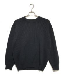 BATONER（バトナ―）の古着「RIB CREW NECK」｜ブラック