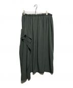 Y'sワイズ）の古着「GATHERED SKIRT」｜グリーン