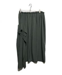 Y's（ワイズ）の古着「GATHERED SKIRT」｜グリーン