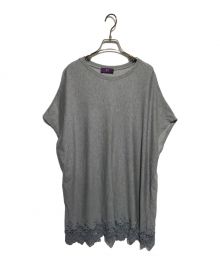 Y's（ワイズ）の古着「DELAVIS PUNCH SCALLOP EMBROIDERY BIG T-SHIRT」｜グレー