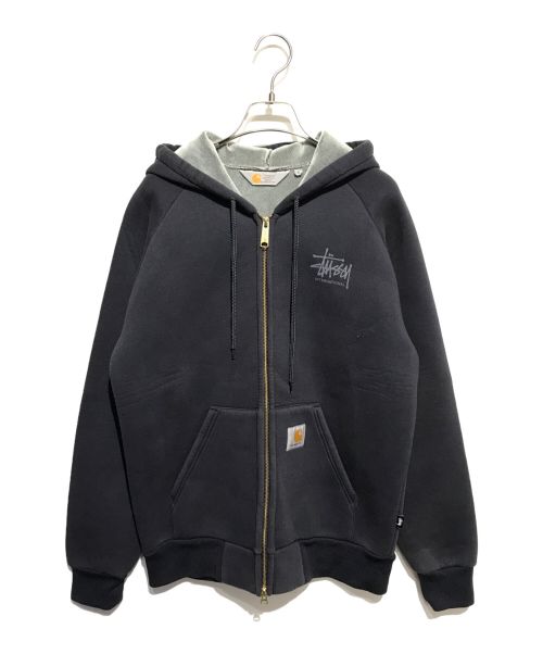 Carhartt WIP（カーハート）CARHARTT WIP (カーハート) stussy (ステューシー) STUSSY CAR-LUX HOODED JACKET ブラック サイズ:Mの古着・服飾アイテム