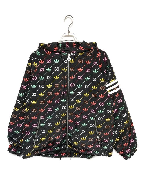 GUCCI（グッチ）GUCCI (グッチ) adidas (アディダス) トレフォイル ストライプ ジャケット ブラック サイズ:48の古着・服飾アイテム