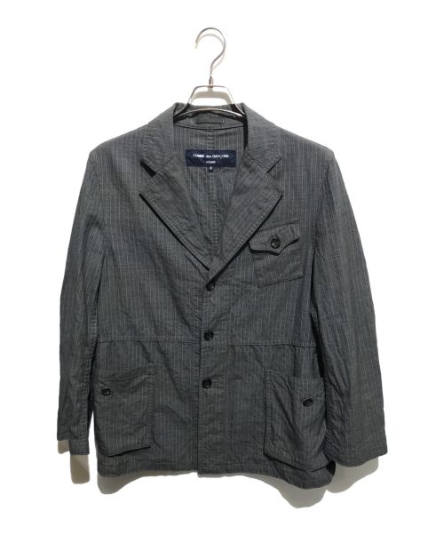 COMME des GARCONS HOMME（コムデギャルソン オム）COMME des GARCONS HOMME (コムデギャルソン オム) ベルテッドテーラードジャケット グレー サイズ:Sの古着・服飾アイテム