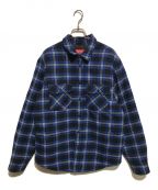 SUPREMEシュプリーム）の古着「Arc Logo Quilted Flannel Shirt」｜ブルー