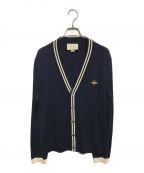 GUCCIグッチ）の古着「BEE WOOL KNIT CARDIGAN」｜ネイビー