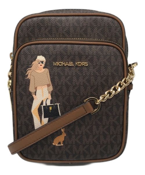 MICHAEL KORS（マイケルコース）MICHAEL KORS (マイケルコース) ジェットセットガールズショルダーバッグ ブラウンの古着・服飾アイテム