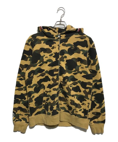 A BATHING APE（アベイシングエイプ）A BATHING APE (アベイシングエイプ) 1STカモシャークジップパーカー ベージュ サイズ:XLの古着・服飾アイテム