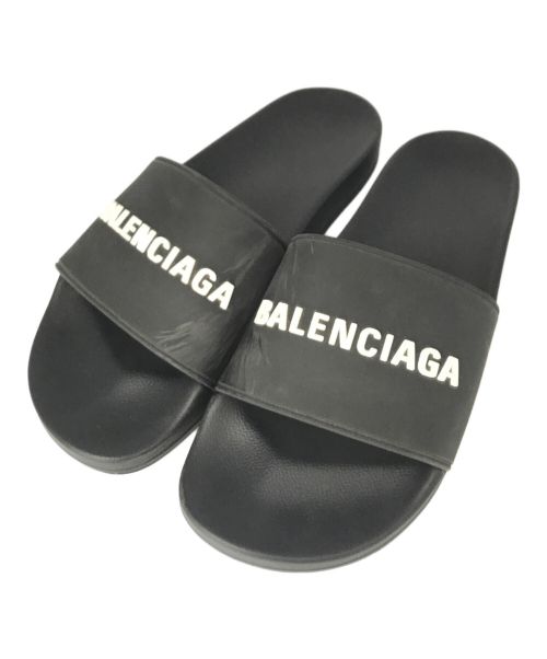 BALENCIAGA（バレンシアガ）BALENCIAGA (バレンシアガ) POOL SLIDEスライドサンダル ブラック サイズ:27.5の古着・服飾アイテム