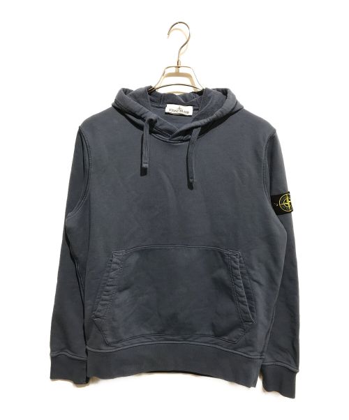 STONE ISLAND（ストーンアイランド）STONE ISLAND (ストーンアイランド) ガーメントダイコンパスパッチフーディー ブルー サイズ:Lの古着・服飾アイテム