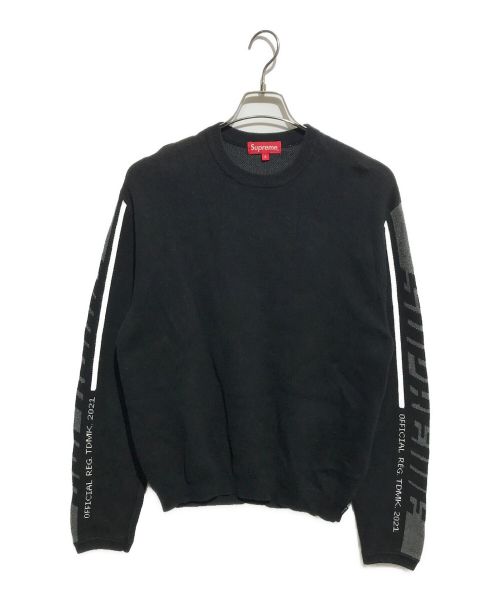 SUPREME（シュプリーム）Supreme (シュプリーム) Sleeve Stripe Sweater ブラック サイズ:Sの古着・服飾アイテム