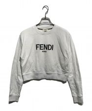 FENDI (フェンディ) ロゴクロップドスウェット ホワイト サイズ:ＸＳ