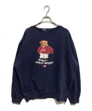 POLO RALPH LAUREN (ポロ・ラルフローレン) ポロベアスウェット ネイビー サイズ:Ｌ