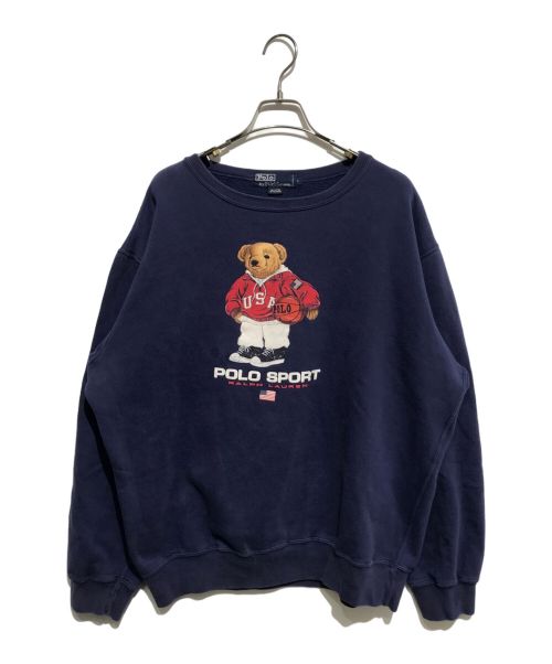 POLO RALPH LAUREN（ポロ・ラルフローレン）POLO RALPH LAUREN (ポロ・ラルフローレン) ポロベアスウェット ネイビー サイズ:Ｌの古着・服飾アイテム