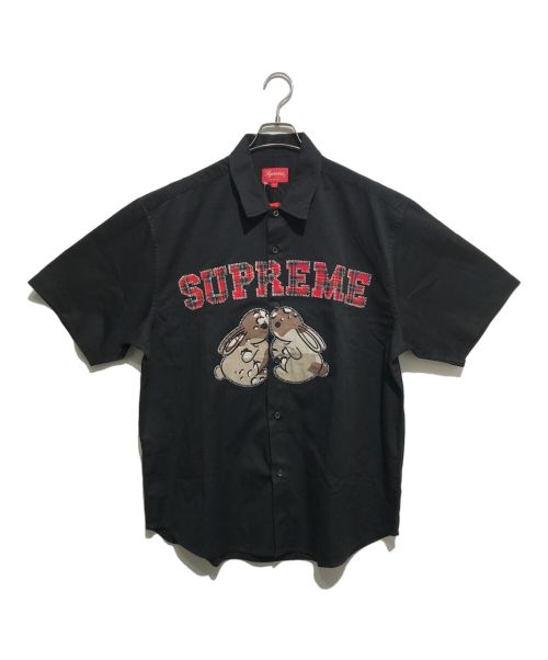 SUPREME（シュプリーム）Supreme (シュプリーム) Bunnies S/S Work Shirt ブラック サイズ:Lの古着・服飾アイテム