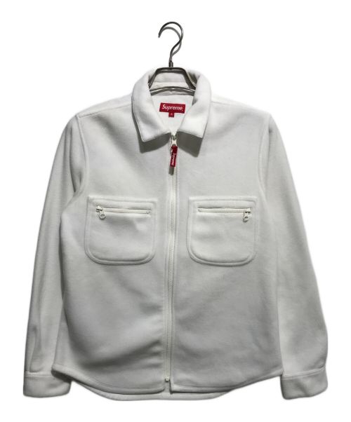 SUPREME（シュプリーム）Supreme (シュプリーム) Polartec Fleece Zip Up Shirt/ポーラテックフリースジップシャツ ホワイト サイズ:Mの古着・服飾アイテム