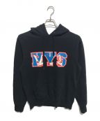 Hysteric Glamourヒステリックグラマー）の古着「HYS VARSITY パーカー」｜ブラック