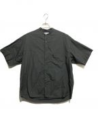 Graphpaperグラフペーパー）の古着「BROAD S/S OVERSIZED BAND COLLAR SHIRT」｜グレー