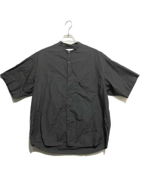 Graphpaper（グラフペーパー）Graphpaper (グラフペーパー) BROAD S/S OVERSIZED BAND COLLAR SHIRT グレー サイズ:Freeの古着・服飾アイテム