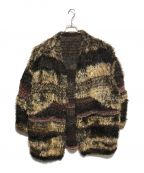 Mame Kurogouchiマメクロゴウチ）の古着「Mountainscape Gradation Knitted Coat」｜ブラウン×ゴールド