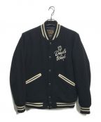 Hysteric Glamourヒステリックグラマー）の古着「DEVIL'S WORK VARSITY JACKET」｜ブラック